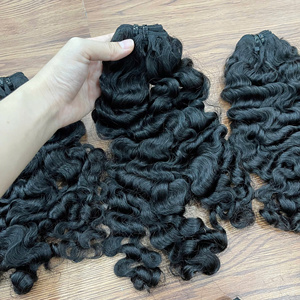 Extensions de cheveux bouclés à la vapeur, cheveux vierges, double trame, cuticules alignées, sans nœuds, sans perte, Black Friday 2025 - Product Image 1