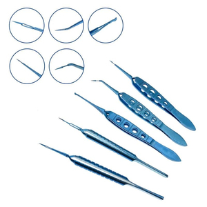 Pinzas de Ligadura Dentadas Oftálmicas de 85 mm 1x2, de Titanio, Manuales, Reutilizables, Juego de Herramientas para Microcirugía Ocular - Product Image 1