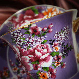 Ensemble tasse à café et soucoupe en porcelaine motif pivoine, cadeau traditionnel de la culture hakka chinoise, adapté aux cadeaux d'affaires - Product Image 5