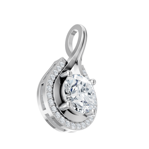 Pendentif goutte de luxe tendance en moissanite pour femme, en argent sterling 925, avec halo en forme de larme, bijoux fins de mariage, rhodié, vente en gros - Product Image 4