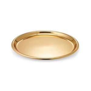 Assiettes de présentation modernes en laiton, rondes, élégantes, pour la présentation de table lors de dîners, mariages, banquets et événements - Product Image 4