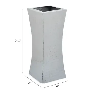 Vase à fleurs en aluminium fait main, centre de table de luxe pour la décoration moderne de la maison, du bureau, du restaurant, de la station balnéaire et de l'hôtellerie - Product Image 2
