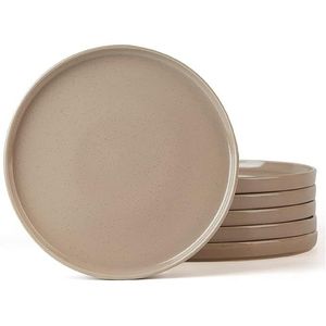 Set di 6 Piatti per Insalata e Dessert Famiware Nebula, 8 Pollici, Stoviglie in Gres Rustico Resistente ai Graffi, Servizio da Cucina Moderno - Product Image 1