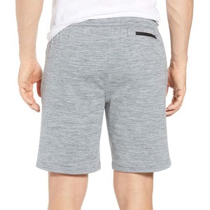 Men's Gray Solid Color Cotton Shorts With Pockets Elastic Waist Drawstring Casual Knitted Breathable Shorts - Product Image 6