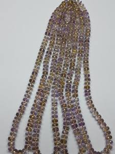 Cuentas facetadas de ametrino natural de alta calidad, en tendencia, de 6.50-7.50 mm, marca M.Y.GEMS, certificadas por AIGS para joyería. - Product Image 3