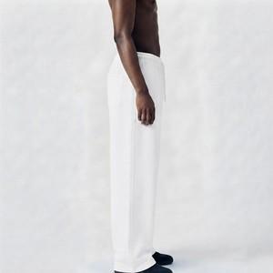 Men's Premium Loose Fit Sweatpants Wide Leg Soft Cotton Blend Drawstring Casual Lounge <b>Trousers</b> With Side Pockets Everyday Wear - Product Image 3