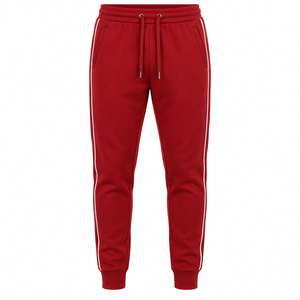 Pantalon de jogging confortable à coupe ajustée, uni, avec logo personnalisé, gris chiné pour homme, prix abordable, personnalisation possible - Product Image 1