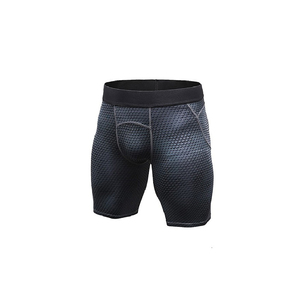 Shorts de compression pour hommes, couleur unie, pour le sport, le cyclisme, la gym, l'entraînement, sous-vêtements, logo personnalisé, taille élastique tricotée, mi-longueur, 6XL, séchage rapide - Product Image 1