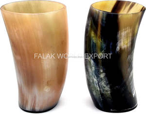 Personnalisé écologique corne de boeuf Viking verre verres gravés Ale bière vin gobelet chope bécher laiton haut bordure cadeau tasse - Product Image 1