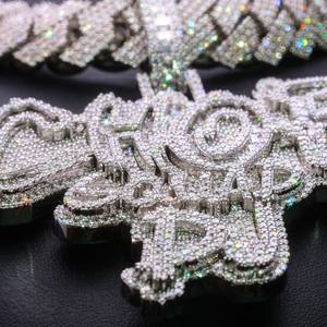 Pendentif Rapper Personnalisé en Argent 925 de Haute Qualité avec Moissanite, Collier Hip Hop, Bijou Plaqué Or, Style Iced Out, Certifié GRA - Product Image 4