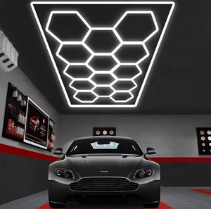 Plafonnier LED en forme de nid d'abeille hexagonal pour salle de sport, salon de coiffure, atelier automobile, garage - Product Image 1