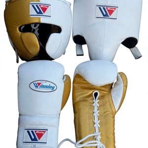 GYMSTERO - Juego de Boxeo de Piel de Vacuno Genuina de Alta Calidad Hecho a Medida, Guantes de Boxeo Profesionales con Cordones Ajustables - Product Image 1