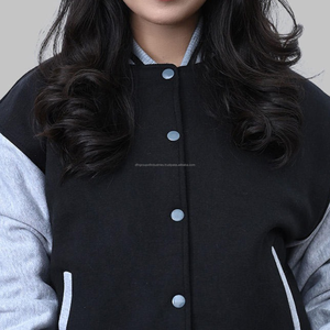 Chaqueta universitaria de forro polar de algodón personalizada al por mayor, chaquetas Letterman hechas a medida - Product Image 4