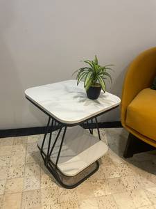 Modern Metal Top <b>Coffee</b> <b>Table</b> with Brass Frame Custom Color Contemporary Living Room Furniture Decorative Home Accent Piece - Product Image 2
