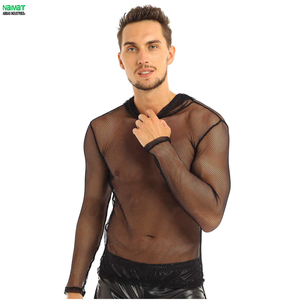 Casual Solid Color <b>Fishnet</b> Hooded Sweatshirt Loose Fit See Through Activewear Layering Top Top Sexy Club Wear - Product Image 5