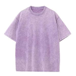 T-shirt Homme Rose Pâle 100% Coton Tricoté Uni Vintage Délavé à l'Acide Coupe Oversize Respirant et Anti-Boulochage 220g - Product Image 1