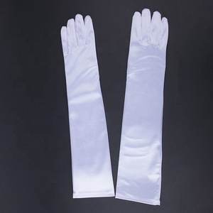 Costume d'Halloween pour femme, accessoires sexy, mariage, noir, blanc, rouge, rose, longs gants d'opéra en satin - Product Image 6