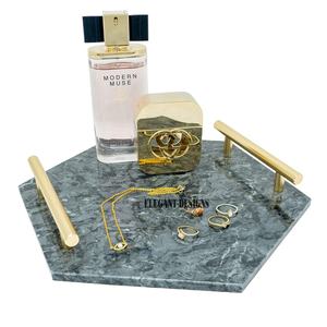 Bandeja de servicio de mármol de tamaño mediano superventas de diseño único, plato de servicio de mármol Premium decorativo al por mayor - Product Image 6