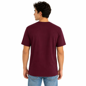 Camiseta de algodón premium para hombre con cuello redondo, logotipo personalizado, tacto suave y cómodo, material transpirable, diseño personalizado para hombre - Product Image 3
