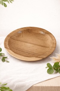 Plato de Servir de Madera de Paulownia, Hecho a Mano, para Decoración del Hogar, Fiestas, Centro de Mesa para Bodas - Product Image 5