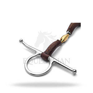 Bocado de cuero para caballo con cubierta completa de cuero para entrenamiento y control en la equitación - Product Image 4