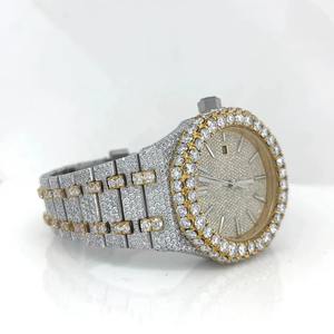 Reloj de Diseño de Lujo con Diamantes Moissanite VVS, Reloj de Acero Inoxidable Blanco para Hombre, Ideal para Regalo, Precio Razonable - Product Image 5