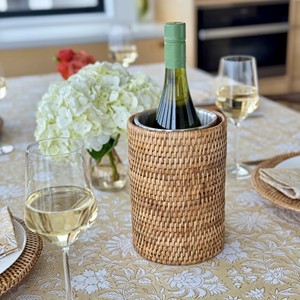 Low price beverage bucket tubs woven rattan ice champagne buckets for drink chiller <b>container</b> - Product Image 6