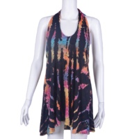 Belle robe colorée d'inspiration bohème tie-dye sans manches débardeur robes sexy et élégantes TDD 0222