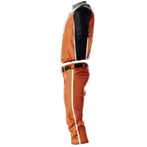 Ensemble de maillots de baseball personnalisés pour hommes, orange et noir, manches courtes, boutons sur le devant, polyester respirant, taille adulte, toutes saisons - Product Image 2