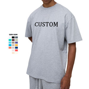 Camiseta Extra Grande de Algodón Premium, Bambú y Poliéster Satinado para Hombre, Cuello Redondo, Hombros Caídos, Lisa, Casual, Personalizable, de Secado Rápido - Product Image 1