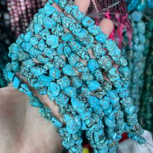Cuentas de turquesa azul en forma de pepita, piedras preciosas sueltas para la fabricación de joyas, pulseras, collares, lote a granel - Product Image 2