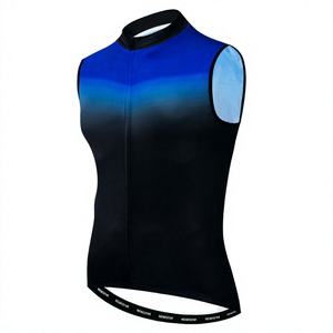 WARPRO INDUSTRY Long Sleeve <b>Cycling</b> Jersey with Geometric Pattern Full Zip Front Multicolor Design Latex Quick Dry Unisex - Product Image 3