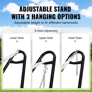 Supporto Universale per Amaca Resistente, Capacità 250 kg, Regolabile per 2 Persone, per Amache da 2,3-4,1 m, Portatile per Esterni - Product Image 3