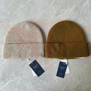 Bonnet unisexe en mélange de laine jacquard réglable, couleur unie, côtelé, style décontracté, respirant, imperméable, pour l'extérieur - Product Image 5