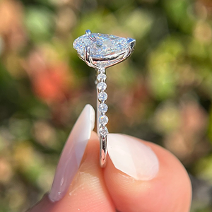 Anillo de Diamante Cultivado en Laboratorio de Corte Redondo de 1.65 Quilates, Oro Blanco de 14k con Baño de Rodio, Clásico para Compromiso y Boda, Gran Venta - Product Image 3