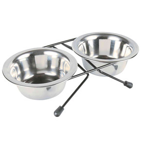 Set di Ciotole e Mangiatoie per Animali in Acciaio Inox 2 X 0,2 L 11 cm - Product Image 1
