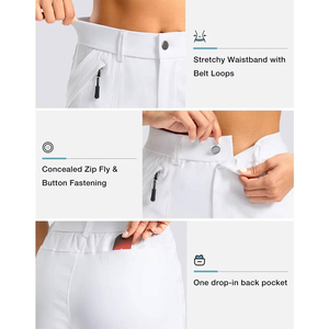 Shorts de golf personnalisés pour femme, 5 pouces, séchage rapide, imperméables, respirants, coupe ajustée, motif vache/camouflage, taille élastique, décontractés, couleur foncée - Product Image 2