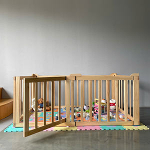 Corralito para Bebés Personalizable de Pino Gris Moderno, Corralito Versátil para Niños para Dormitorio, Sala de Estar, Cumple con los Requisitos del Cliente - Product Image 6