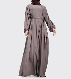 Hot sale Best Dubai Style Vintage Abaya Traditional Islamic Women's Saudi Arabian Handmade <b>Flared</b> Hem Polyester Muslim Wear - Product Image 4