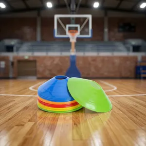 Cono de entrenamiento deportivo multicolor, mini cono tipo platillo para ejercicios de agilidad en fútbol, práctica de fitness y entrenamiento en campo. - Product Image 2