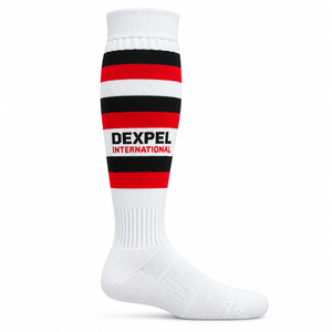 Dexpel International Yellow Knee High <b>Socks</b> Blue Striped Sports Soccer Football Team Uniform Tube <b>Socks</b> Cheap price OEM Custom - Product Image 3