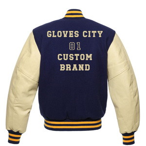 Veste universitaire personnalisée OEM style baseball vintage avec patchs logo brodés en chenille pour l'hiver - Product Image 3