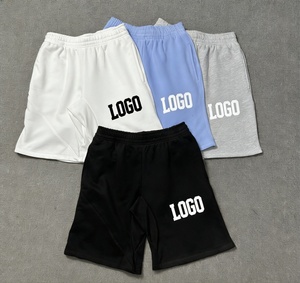 Shorts de sport unisexe respirants en maille à cordon, style hip-hop, imprimé île, effet délavé, tendance streetwear, marque classique - Product Image 1