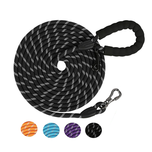 Laisse Réfléchissante pour Animaux, <span class=keywords><strong>Corde</strong></span> de Liaison pour Entraînement Canin avec Mousqueton Verrouillable pour Promenades en Extérieur et Utilisation en Parc pour Chiens - Product Image 1