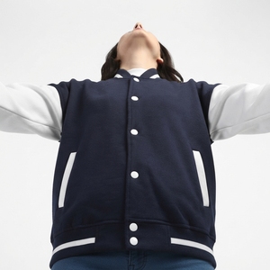 Blousons universitaires décontractés pour femmes, style streetwear cool, col montant, en toile, pour l'hiver, personnalisables, variés, unisexe - Product Image 4
