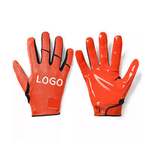 Gants de football américain personnalisés très demandés pour adultes et jeunes, en cuir synthétique de haute qualité, ajustement confortable, personnalisables - Product Image 3