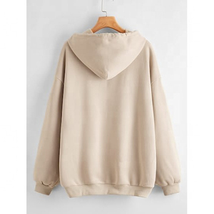 เสื้อฮู้ดผู้ชายสีเขียวมะกอกแบบซิป ทรงโอเวอร์ไซส์ สไตล์ลำลอง สีพื้น ผ้าฝ้ายถัก สำหรับใส่ในฤดูใบไม้ร่วง ทรงปกติ - Product Image 6