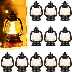 12-Piece Set Mini 4-Inch Western Vintage Lantern <b>Small</b> Hanging Lamp for <b>Table</b> Centerpiece <b>Camping</b> Decor Mini Western Lantern - Product Image 1