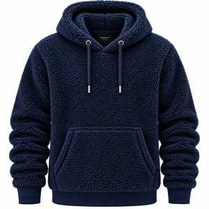 <b>Men's</b> <b>Navy</b> Blue <b>Fleece</b> Hooded Sweatshirt Regular Fit Casual Winter Wear With Pocket Anti-Pilling By KALEEM QUALITY WEAR - Product Image 1
