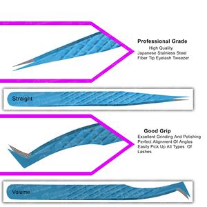 Best Quality Diamond Grip Fiber Plasma Color Coated Lash Tweezers <b>Eyelash</b> Extension Eyebrow <b>Tool</b> Pointed Boot Volume <b>Beauty</b> <b>Tool</b> - Product Image 3